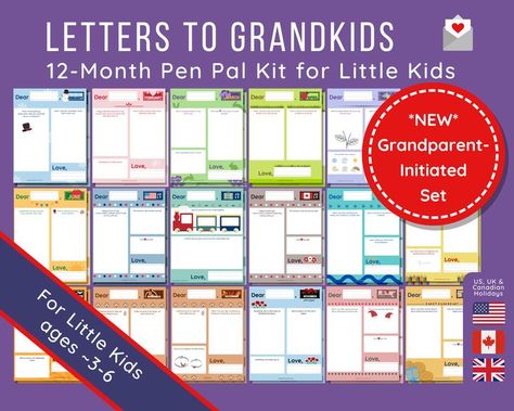 Excited to share the latest addition to my #etsy shop: Pen Pal Stationery Kit for Grandparents and Grandkids. Send love to your long-distance grandchildren with this fun and easy printable pen pal set. https://etsy.me/3FZkukZ #letterwritingkit #penpal #snailmail Pen Pal Jt Geissinger, Pen Pal Letters To Grandkids, Coupon Book For Grandparents, Letter Template For Kids, Pen Pal Kit, Pen Pal, Pen Pal Letters, Canada Day, Kids Parenting