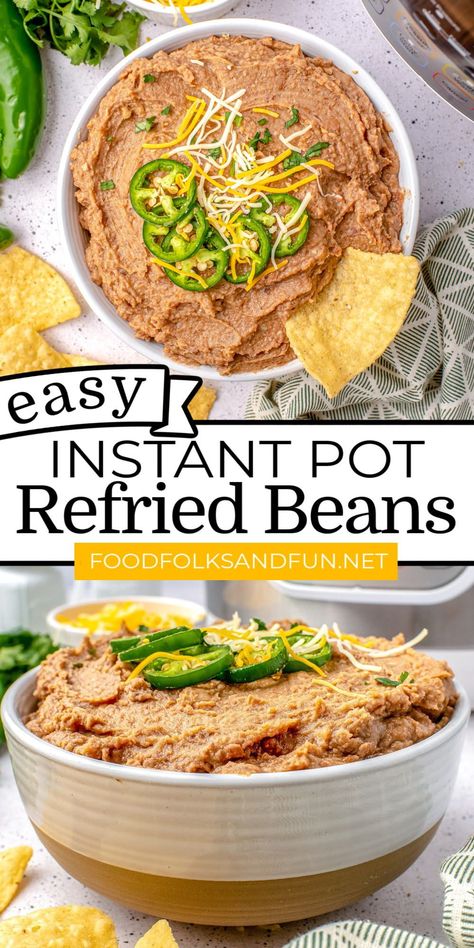 Instapot Refried Beans No Soak, Pressure Cooker Refried Beans Recipe, Instapot Refried Beans Recipe, Homemade Refried Beans Instant Pot, Instapot Refried Beans Instant Pot, Refried Beans Instapot, Authentic Refried Beans Mexican Style Instant Pot, Instapot Pinto Beans Recipe Mexican, Insta Pot Refried Beans Recipe