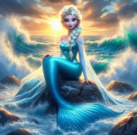 Elsa as a mermaid #elsa #frozen #frozen2 #anna #hallebailey #mermaid #littlemermaid #fyp #ariel #littlemermaid #disneyworld #disney… | Instagram Under Water Mermaid, Disney Princesses As Mermaids, Elsa Mermaid, Disney Characters Reimagined, Alice In Wonderland Cartoon, Frozen Cartoon, Disney Mermaid, No Ordinary Girl, Disney Princess Artwork