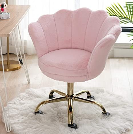 Pink Desk Chair, White Desk Chair, Bedroom Study Room, Pink Desk, Pink Room Decor, Home Office Chair, Adult Bedroom, Preppy Room Decor, Vanity Chair