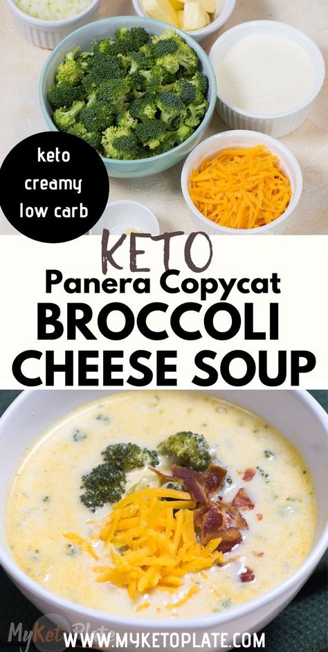 My favorite fall keto soup recipe with broccoli and cheddar is creamy, filling and warm. An excellent vegetarian low carb soup perfect for cold days. Soup ready in 20 minutes that is keto, vegetarian and also gluten-free. Only a few low carb ingredients are needed to make it. Keto Cream Of Broccoli Soup Recipe, Low Carb Broccoli And Cheese Soup, Brocoli Cheese Soup Keto, Soups Recipes Low Carb, Keto Friendly Broccoli Cheddar Soup, Keto Veg Soup Recipes, Keto Brocolli Cheddar Soup Recipes Crockpot, Crockpot Keto Broccoli Cheddar Soup, No Carb Soups Keto