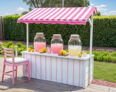 Lemonade Stand or Sweet Shop - Etsy Wooden Lemonade Stand, Fruit Stand Ideas, Kids Lemonade Stand, Lemonade Station, Lemonade Cart, Unique Paint Colors, Kids Lemonade Stands, Lemonade Stand Birthday, Diy Lemonade Stand