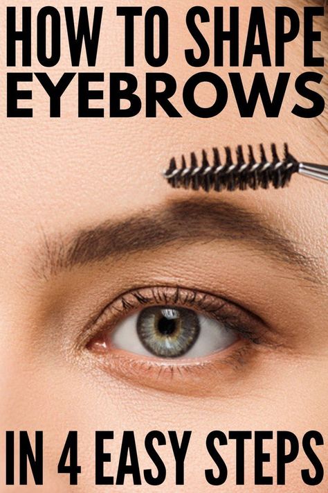 How to Shape Eyebrows in 4 Easy Steps! | Perfect for beginners, we’re sharing our best step by step tips to teach you how to shape your brows with tweezers, with scissors, and with makeup at home. If you want natural looking brows to compliment your face shape, we’re also teaching you how to grow your eyebrows, how to draw eyebrows, and the best brow products to invest in, including pencils, powders, and brushes! #eyebrows #brows #eyebrowhacks #eyebrowshaping Eyebrows Straight, Best Brow Products, How To Shape Eyebrows, Shape Eyebrows, Sparse Eyebrows, Makeup At Home, Brow Products, Sparse Brows, Thin Brows