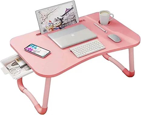 Amazon.com: Laptop Desk Foldable Bed Table, Portable Lap Desk Laptop Bed Tray Table with Storage Drawer and Cup Holder, Lap Tray Table Notebook Stand Reading Desk Breakfast Tray for Bed Couch Sofa Floor – Pink : Office Products Tray For Bed, Desk Foldable, Bed Tray Table, Laptop Table For Bed, Lap Table, Laptop Desk For Bed, Desk Laptop, Reading Desk, Reading Table