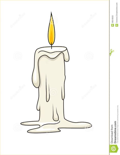 Illustration about Drawing of a burning candle. Illustration of drip, light, simple - 39518502 Dripping Candle Drawing, Candle Outline Drawing, Simple Candle Drawing, Burnt Out Candle Drawing, Vintage Candle Drawing, Drawing Of Candles, Melting Candle Illustration, Spooky Candle Drawing, Lit Candle Drawing