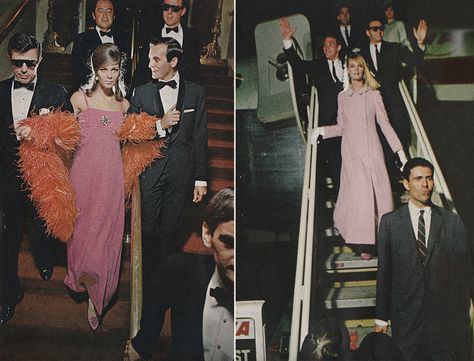 1960s-party-fashion-1965-ladies-home-journal-2 1960s Red Carpet, 1960s Party, We Movie, Movie Premiere, Red Carpet Dresses, Red Carpet Fashion, 70s Fashion, Party Fashion, Red Carpet