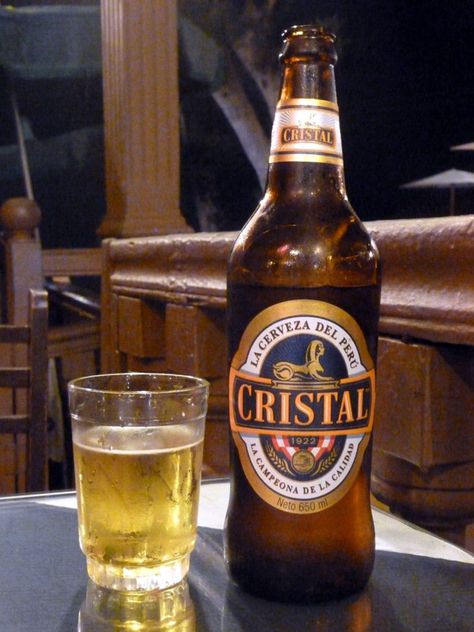 Pin for Later: Your Guide to the Most Delicious and Popular Latin American Beers Cristal Country of Origin: Peru  Type of Beer: American Adjunct lager  Alcohol Content: 5 percent Types Of Beer, American Beer, Alcohol Content, Taking Over The World, Beer Lovers, Travel Alone, Real Life Stories, Pilsner, Latin American