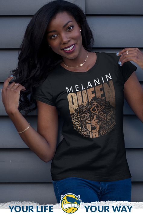 Queen Clothing, American Street Style, Melanin Shirt, Queen Tee, Queen Outfit, Queen Shirts, African Queen, Shirts Black, Black Queen