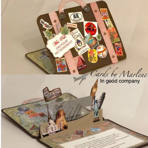 Suitcase Diy Projects, Suitcase Projects For School, Travel Art Projects, Suitcase Craft, Paper Suitcase, Suitcase Diy, Paris Cards, Presentation Ideas For School, Diy Suitcase