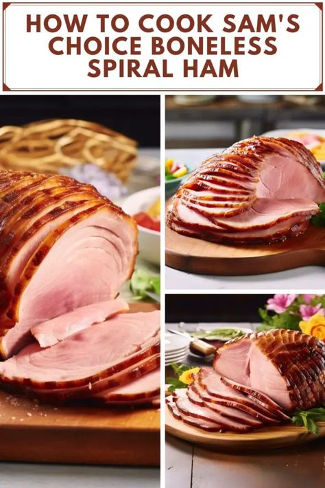 Last Updated on July 23, 2023 Are you craving a delicious and succulent ham recipe for your next special occasion or family gathering? Look no further! Sam’s Choice Boneless Spiral Ham is the perfect centerpiece for a mouthwatering meal that will impress everyone at the table.  In this elaborate guide, we will walk you through ... Read more Sams Choice Spiral Ham In Oven, No Bone Ham Recipes, Boneless Spiral Ham In Oven, Boneless Spiral Ham In Crockpot, Boneless Spiral Ham, Sliced Ham Recipes, Copycat Honey Baked Ham, Boneless Ham Recipe, Baked Ham Recipe