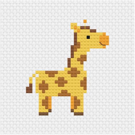 An other addition to the cute animal series I am building up for my patterns.  Giraffe cross stitch pdf pattern - Ringcat  #crossstitchpattern #giraffe Cross Stitch Patterns Easy Simple, Giraffe Cross Stitch, Alphabet Patterns, Diamond Dots, Cross Embroidery, Drawer Organization, Tiny Cross Stitch, Baby Cross Stitch Patterns, Easy Cross Stitch Patterns