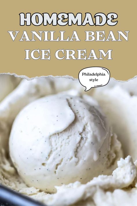 Homemade Vanilla Bean Ice Cream Vanilla Bean Ice Cream Homemade, Vanilla Bean Recipes, Kitchen Aid Ice Cream, Homemade Beans, Bean Ice Cream, Vanilla Ice Cream Recipe, Ice Cream Mixture, Homemade Vanilla Ice Cream, Easy Ice Cream