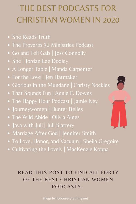 Bible Truths For Women, Best Christian Podcasts For Women, Spiritual Podcasts For Women, Christian Words Of Affirmation For Women, The Best Podcasts, Christian Podcast Name Ideas, Christian Podcasts For Teens, Self Care Podcasts For Women, Good Podcasts For Women