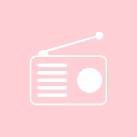 Pink Radio Icon, Pink Icon App, Pink Radio, Icon Rosa, Icon Changer, Pastel Pink Icons:), Radio Icon, Icon Theme, Pink Icons