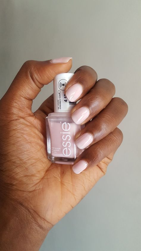 Essie nail polish- coming together Polished Nails Colors, Nail Polish Brown Skin, Dusky Skin Nail Polish, Nail Polish With Black Dress, Regular Nail Polish Ideas, Milky Pink Nail Polish, Better Woman, Essie Nail Polish Colors, Wedding Nail Polish