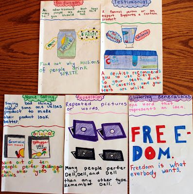 Advertising Techniques: A project idea for upper elementary and middle school students. Students define each advertising technique and then make their own sample advertisement to demonstrate their understanding of the concept! Blog post includes a free rubric. Advertisement Poster For School Project, Advertisement Project Student, Advertisement Ideas For School Project, Teaching Advertising, Propaganda Techniques, Gray Stuff, Writing Rubrics, Speech Lessons, School Advertising