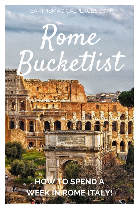 Bucket List Things to do in Rome Italy! This one week in Rome travel guide contains insider tips on the best things to do and must see in Rome that should be added to your bucket list. | Rome Bucket List | Places to go in Rome Italy | #travelguide #italytravel #romeitaly Best Things To Do In Rome Italy, Things To See In Rome Italy, Rome To Do List, Rome Must See Things To Do, Best Things To Do In Rome, Rome To Do, Things To Do In Rome Italy, Must See Rome, Things To See In Rome