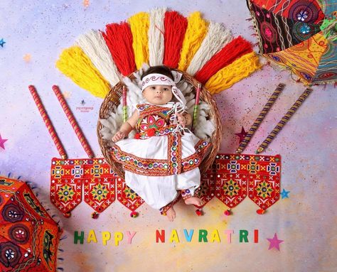 Navaratri Photoshoot For Baby, Navratri Photoshoot Ideas For Baby, Navaratri Baby Photoshoot Ideas, Navratri Baby Photoshoot Ideas, Navratri Theme Baby Photoshoot, Countdown Quotes, Monthly Photoshoot, Baby Bath Gift, Glam Quotes