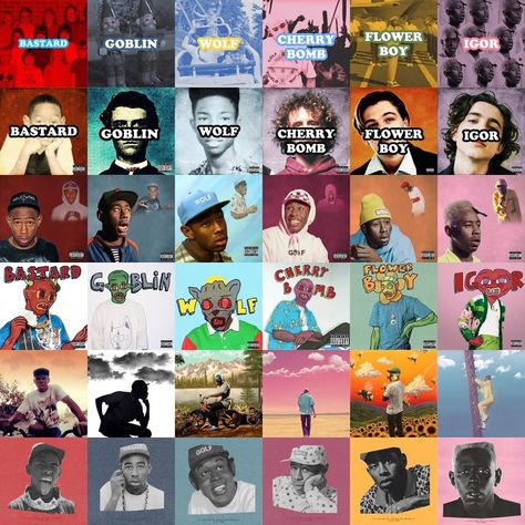 hat’s your favorite Tyler album Tyler The Creator Alter Egos, Tyler The Creator Album Cover, Wolf Tyler, Tyler The Creator Wallpaper, Golf Wang, Odd Future, Rap Wallpaper, Different People, Flower Bomb