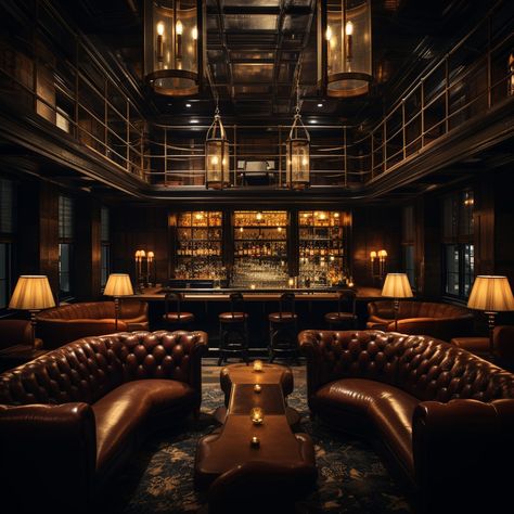 Gentleman’s Bar, Speakeasy Bar Entrance, Speak Easy Bedroom, Gentlemans Club Interior Design, Gentleman’s Club, Gentlemens Club Aesthetic, Dark Basement Bar, Basement Speakeasy Home, Basement Speakeasy Ideas