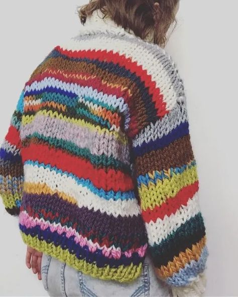 Meet The Maker: Gretchen Miller - Wool and the Gang Blog Wool And The Gang, Rainbow Sweater, Baby Vest, Crochet Kit, T Shirt Yarn, Crochet Stitch, Sweater Pattern, Knit Hat, Knitting Inspiration