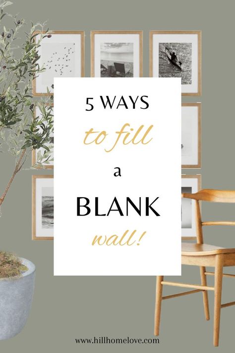 Art For Blank Wall, Living Room Decor Blank Wall, What To Do With Big Blank Walls, Style Blank Wall, How To Style A Blank Wall In Living Room, Styling A Blank Wall, Flat Wall Living Room Ideas, Alternative To Gallery Wall, Blank White Wall Ideas