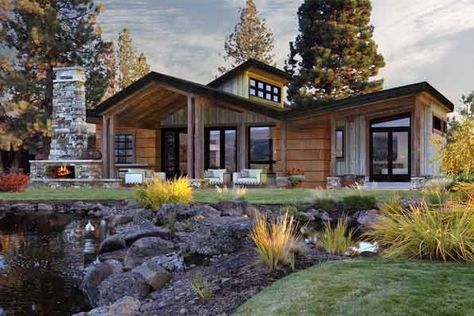 Timber Frame Home Plans Small, One Level Mountain House Plans, Contemporary Cabin Exterior, Small Retirement Home Floor Plans, 1 Story Cabin Floor Plans, Mountain Style Homes Floor Plans, One Level Cabin Floor Plans, 3 Bedroom Modern Cabin Plans, Modern Cabin Plans Open Floor