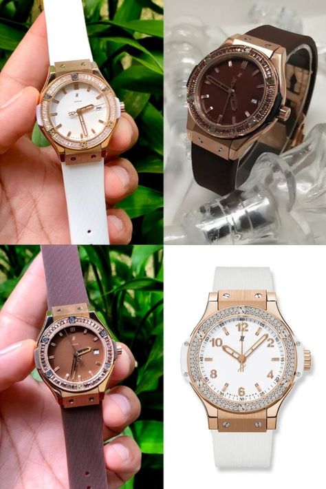 Hublot Watches Women, Brown Watches Women, Hublot Watches, Hublot Big Bang, Rose Gold Watches Women, Brown Watches, Watch Gift, Watches For Women, Vintage Watches For Men