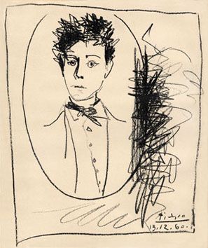 Lithograph de : Portrait, Arthur Rimbaud Pablo Picasso Drawings, Picasso Sketches, Arthur Rimbaud, Picasso Portraits, Picasso Drawing, Art Picasso, Picasso Art, Art Et Illustration, Pablo Picasso