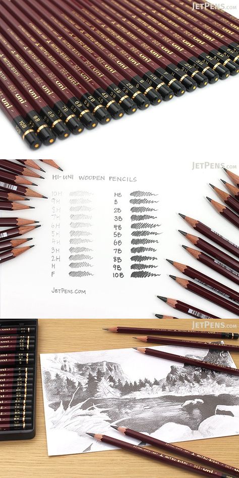 Graphic Pencil Drawings, Sketching Shading, Sketching Tools, Best Pencil, Art Painting Tools, Wooden Pencil, Graphic Novel Art, Artist Materials, Art Pencils