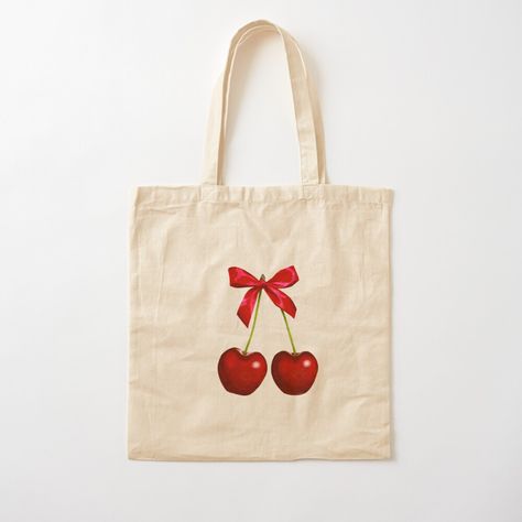 Get my art printed on awesome products. Support me at Redbubble #RBandME: https://www.redbubble.com/i/tote-bag/Charming-Cherries-Hand-Drawn-Watercolor-Art-by-ChateauMargot/161737065.P1QBH?asc=u Cute Tote Bag Design Paint Aesthetic, Decorated Tote Bags, Handpainted Tote, Diy Tote Bag Design, Handpainted Tote Bags, Bag Painting, High Fashion Couture, Art Tote Bag, Diy Tote Bag