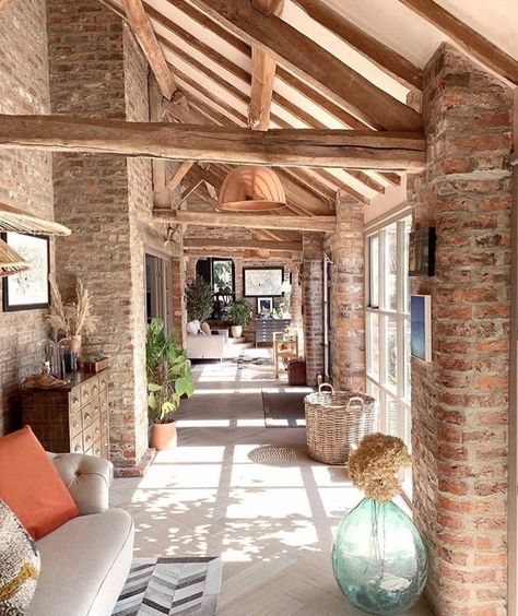 Wabi Sabi Interior, Herringbone Floor, Barn House, Large Windows, Modern Rustic, My Dream Home, Vintage Home Decor, Home Deco, Provence