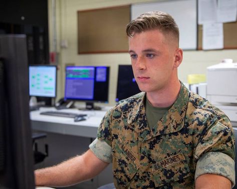 Walking through the halls of Belle Plaine High School, Sean R. Alander noticed one thing ... a poster of a U.S. Marine Corps Sergeant in his dress blue uniform and a quote that said, "The Few. The Proud. The Marines" ... After a while, it felt less like an advertisement and more like a dream ... Alander wanted to be him. Patriotic Poems, The Few The Proud, Stories Quotes, Blue Uniform, Alexis Sanchez, Military Heroes, Marine Corps, Dress Blue, United States Of America