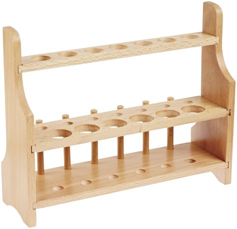 Eisco CH0003C Wood Test Tube Rack, 13 Hole, 6 Pin - 2 Shelves, 20-25mm, #Ad #Test, #Sponsored, #Tube, #Rack, #Eisco Test Tube Rack, Science Laboratory, Laboratory Science, 2 Shelves, Cork Stoppers, Test Tube, Wood Construction, Beech Wood, Wine Rack