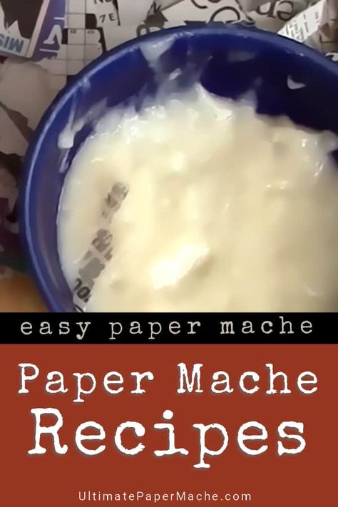 How To Make Paper Mache Step By Step, Paper Mache Recipe With Glue How To Make, Flour Paste Glue, Glue And Water Paper Mache, Gluten Free Paper Mache Recipe, Papermache Recipes Glue, Glue Paper Mache Recipe, Paper Mache Diy Tutorials, Recipe For Paper Mache Paste