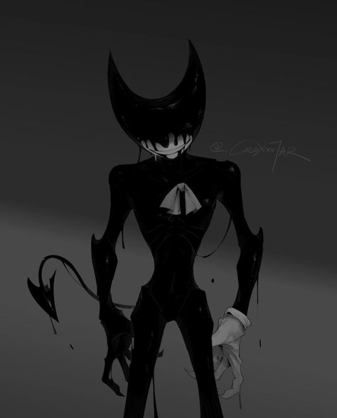 Ink Bendy Fanart, Bendy And The Ink Machine Fanart, Ink Demon Fanart, Bendy Fanart, Ink Bendy, Ink Demon, Dark Creatures, Scary Games, Dark Ink