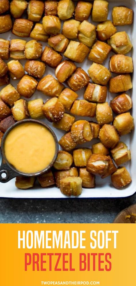 Pretzel Bites And Cheese Dip, Bavarian Pretzel Bites, Bread Bites Appetizers, Drinks And Appetizers Parties, Dishes To Bring To A Potluck, Pretzel Snack Ideas, Brown Foods For Color Party, Easy Game Day Food, New Years Eve Appetizers