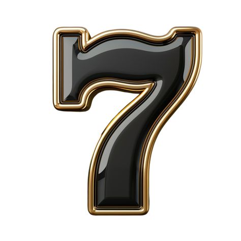 Download black and gold number seven on transparent background AI-Generative for free Seven Number, Number Seven, 3d Icons, Gold Number, Number 7, Logo Banners, Cityscape Photos, Nature Backgrounds, Heart With Arrow