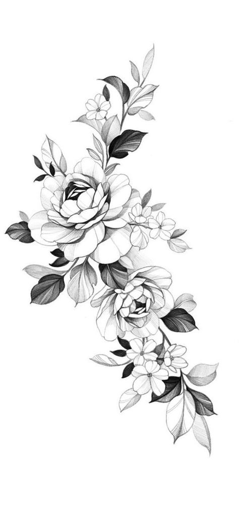 Floral Hip Tattoo, Flower Hip Tattoos, Flower Leg Tattoos, Peony Flower Tattoos, Floral Back Tattoos, Hip Tattoo Designs, Floral Thigh Tattoos, Flower Thigh Tattoos, Hip Thigh Tattoos