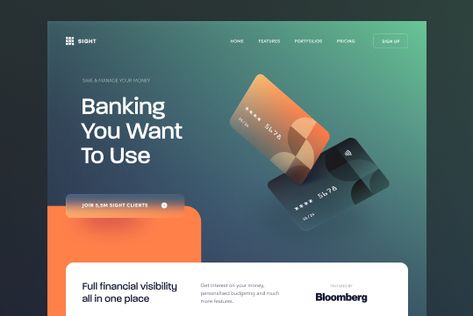 Interactive Web Design, Desain Ui, Bank Design, Ui Design Website, Website Header, Banking App, Webpage Design, Ui Design Inspiration, Web Inspiration