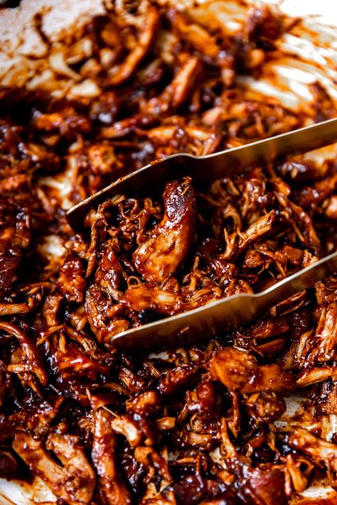 Stove Top Barbecue Chicken, Shredded Bbq Chicken Stovetop, Shredded Bbq Chicken Oven, Shredded Barbecue Chicken Recipes, Bbq Chicken Stovetop Easy, Pulled Bbq Chicken Stovetop, Stovetop Pulled Chicken, Bbq Pulled Chicken Oven, Bbq Shredded Chicken Sandwiches