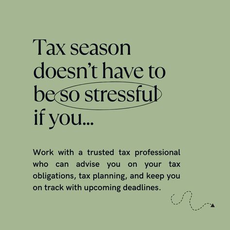 Do the words "Tax Season" send a shiver down your spine? 😱 It doesn't have to be that way! Working with a trusted tax professional can help you stay on top of important deadlines, feel confident in the accuracy of your return, and create a strategic tax plan for the future! 📈 Tax Quotes Truths, Tax Season Quotes, Tax Preparer Quotes, Tax Season Advertising, Tax Social Media Post, Tax Aesthetic, Income Tax Humor, Tax Season Humor, Tax Humor