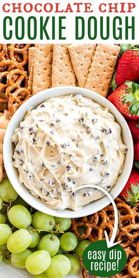 Chocolate Chip Cookie Dough Dip tastes like cookie dough and is totally safe to eat. Whip up a batch of this easy, no bake chocolate chip cookie dough dip and enjoy as a yummy dip or just with a spoon! Dip Recipies, Cookie Dippers, Chocolate Chip Cookie Dough Dip, Cookie Dough Dip Recipe, Cookie Dip, Chocolate Chip Dip, Easy Cookie Dough, Black Color Hairstyles, Dip Dip