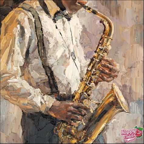 Saxophone Art, Jazz Painting, Jazz Saxophone, Ap Studio Art, Jazz Art, A Level Art, Music Aesthetic, 5d Diamond Painting, Retro Stil