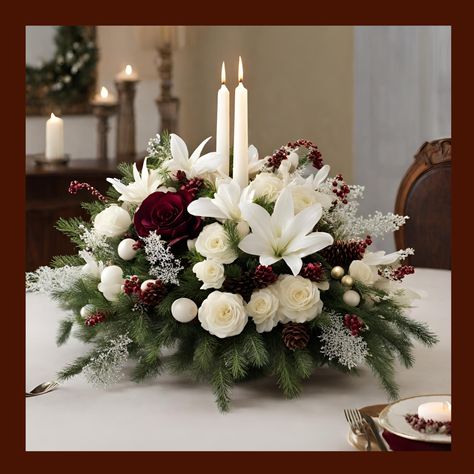 Willimantic Christmas Floral Arrangement Flower-Delivery-near-me – Found Florist Farm, LLC Large Christmas Flower Arrangements, Christmas Bouquet Centerpiece, Winter Cemetary Arrangements, Winter White Floral Arrangements, Large Christmas Floral Arrangements, Elegant Christmas Centerpieces For Table, Winter Flower Arrangements Centerpieces, Winter Wedding Centerpieces Elegant, Christmas Wedding Decorations Receptions