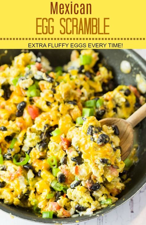 Breakfast With Beans And Eggs, Southwest Egg Scramble, Southwest Eggs Breakfast, Eggs Salsa Breakfast, Rice Beans And Eggs, Southwest Scrambled Eggs, Jalapeno Eggs Breakfast, Black Bean Egg Scramble, Recipes With Fried Eggs