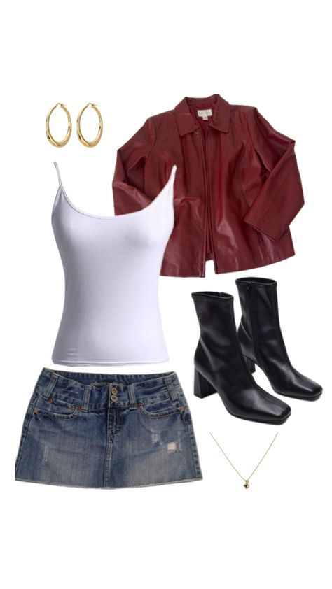 nyc fashion Red Concert, Concert Outfit Ideas, Fall Fits, Nyc Fashion, Concert Outfit, Outfit Ideas, Leather Jacket, Concert, Boots