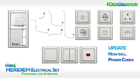 Sims 4 CC's - The Best: MERIDIEM Electrical - Set by didisimsation Sims4 Ideas, Sims Download, The Sims 4 Cabelos, Sims 4 Cc Eyes, Sims 4 Kitchen, Die Sims 4, Muebles Sims 4 Cc, Sims Packs, Sims 4 Clutter