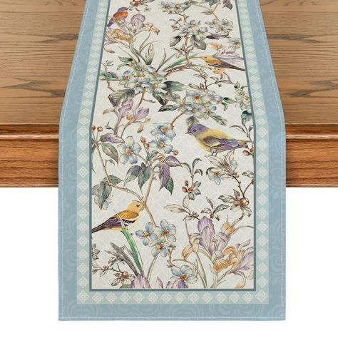 Country Table Runner, Modern Table Runner, Spring Table Runner, Candy Buffet Tables, Dining Table Decoration, Floral Kitchen, Home Party Decor, Floral Table Runner, Kitchen Dining Table