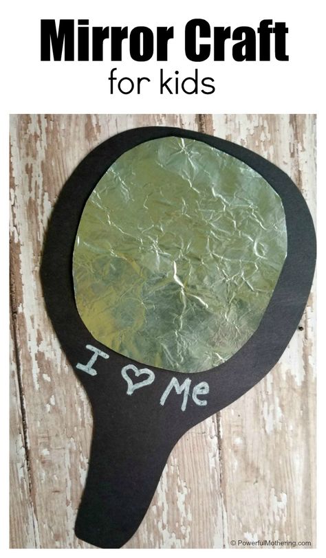 Make a mirror craft for kids that inspires them to find positive descriptions of themselves. Mirror Activities For Toddlers, Feelings Activities Preschool, Make A Mirror, Mirror Craft, Marvellous Me, Book Lessons, All About Me Crafts, 123 Homeschool 4 Me, Emotions Preschool